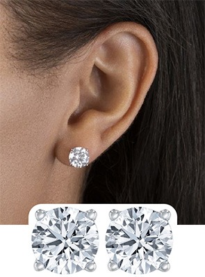 3ctw Diamond Solitaire Studs