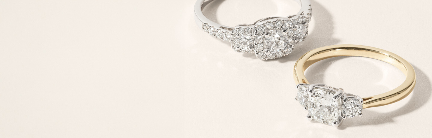 Three-Stone Engagement Rings