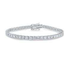 7ctw Lab Grown Diamond White Gold Tennis Bracelet