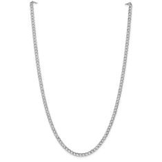 14k White Gold 4.3mm Curb Chain Necklace