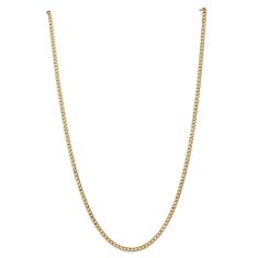 14k Yellow Gold 3.35mm Curb Chain Necklace