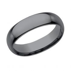 Black Tantalum High Polish Comfort Fit Band 6.5mm