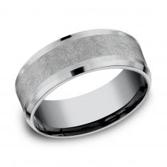Tantalum Swirl Finish Center Comfort Fit Band 8mm