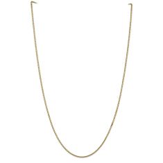 14k Yellow Gold 1.5mm Box Chain Necklace
