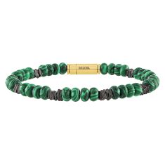 Bulova Classic Malachite and Hematite Bead Bracelet | 8.5 Inches