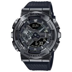 Casio G-Shock Analog-Digital All Black Metal Bezel Watch | GM110BB-1A