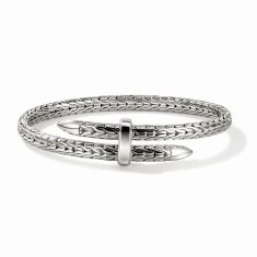 John Hardy Spear 5.5mm Sterling Silver Flex Cuff Bracelet