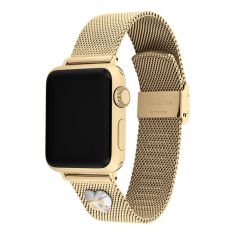 COACH Apple Watch Strap Gold-Tone Mesh and Heart Charm 38mm, 40mm and 41mm - 14700255