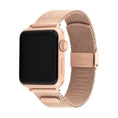 COACH Apple Watch Strap Rose Gold-Tone Mesh and Badge 38mm, 40mm and 41mm - 14700072