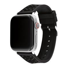 COACH Apple Watch Strap Signature Black Silicone 42mm, 44mm and 45mm - 14700086