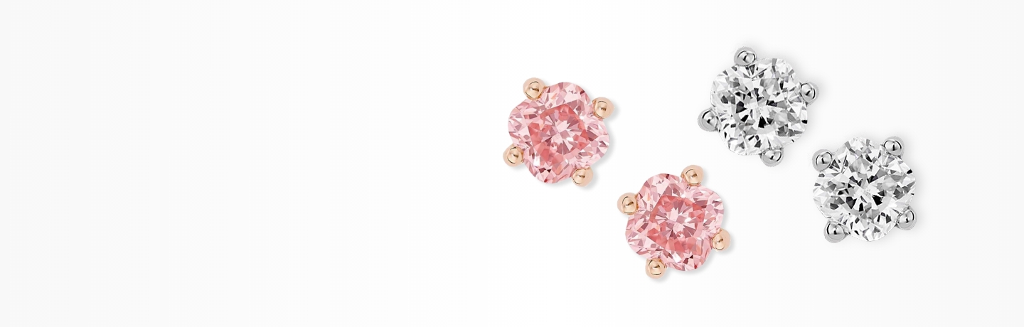 Cushion Diamond Solitaire Studs