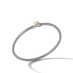 David Yurman Cable Collectibles Heart Bracelet with Gold