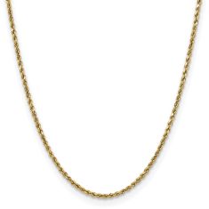Diamond-Cut Rope 10k Yellow Gold Chain Necklace 2.5mm