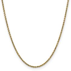 Diamond-Cut Rope 14k Yellow Gold Chain Necklace 2.25mm