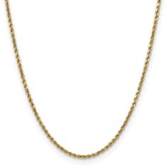 Diamond-Cut Rope 14k Yellow Gold Chain Necklace 2.5mm