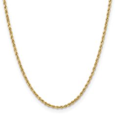 Diamond-Cut Rope 14k Yellow Gold Chain Necklace 3mm