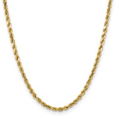 Diamond-Cut Rope 14k Yellow Gold Chain Necklace 4mm