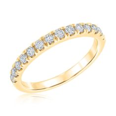 1/2ctw Round Diamond Yellow Gold Wedding Band | Embrace Collection