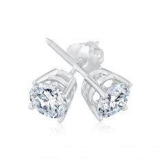 2ctw Round Lab Grown Diamond Solitaire Earrings