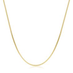 Gold-Plated Stainless Steel 2mm Box Chain Necklace