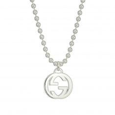 Gucci Interlocking Sterling Silver Boule Necklace