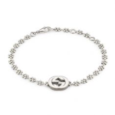 Gucci Interlocking Sterling Silver Bracelet