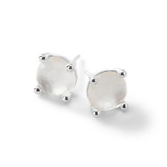 IPPOLITA Mini Silver Stud Earrings in Mother-of-Pearl - ROCK CANDY