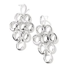 IPPOLITA Silver Open Oval Cascade Earrings - CLASSICO