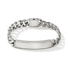 John Hardy ID Curb Chain 11mm Sterling Silver Bracelet