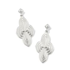 Kendra Scott Abbie Metal Drop Earrings, Rhodium-Plated