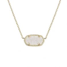 Kendra Scott Elisa Pendant Necklace in Iridescent Drusy
