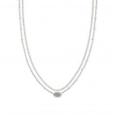 Kendra Scott Emilie Multi-Strand Necklace in Platinum-Tone Drusy