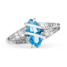 Ladies' Seaswirl Fashion High School Class Ring