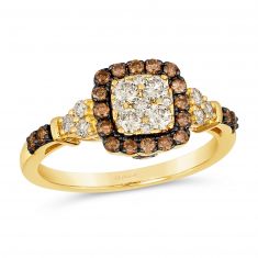 Le Vian® 3/4ctw Nude Diamonds™ and Chocolate Diamonds® 14k Honey Gold™ Ring