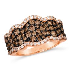 Le Vian® 1 1/3ctw Chocolate Diamonds® and Nude Diamonds™ 14k Strawberry Gold™ Ring