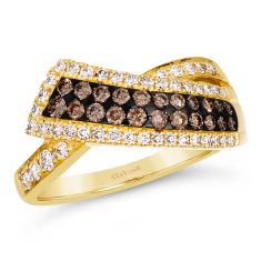 Le Vian® 3/4ctw Chocolate Diamonds® and Nude Diamonds™ 14k Honey Gold™ Ring