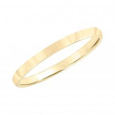 10k Yellow Gold 2mm Super Low Dome Wedding Band