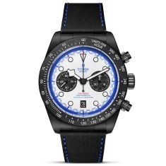 Black Bay Chrono Black Carbon 25 White Dial Black Strap Watch 42mm - M79377KN-0001