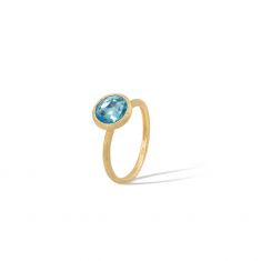 Marco Bicego Yellow Gold Blue Topaz Stackable Ring - Jaipur Color Collection