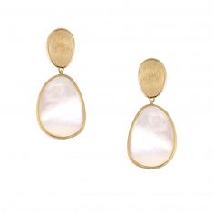 Marco Bicego Yellow Gold Mother-of-Pearl Drop Earrings | Lunaria Collection