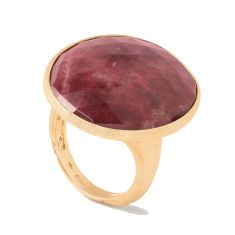 Marco Bicego Lunaria Thulite Yellow Gold Cocktail Ring - Size 7