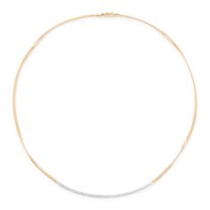 Marco Bicego Marrakech 1/3ctw Diamond Bar Yellow Gold Coil Necklace