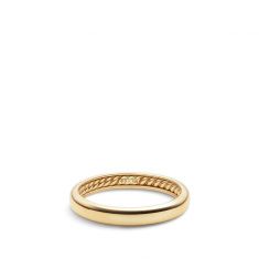 David Yurman DY Classic Band Ring in 18K Yellow Gold, 3.5mm