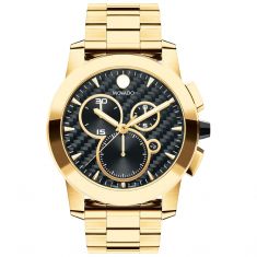 Men's Movado Vizio Chronograph Yellow Gold-Tone Watch | 44.5mm | 0607563