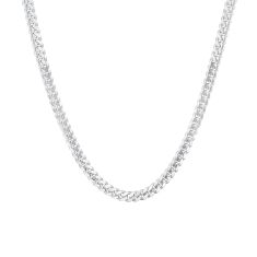 Men's Sterling Silver Cuban Link Chain Necklace 6mm, 22 Inches