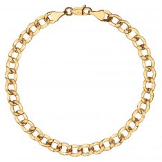Men's Yellow Gold Curb Chain Bracelet, 5.7mm