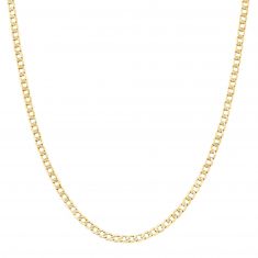 Yellow Gold Semi-Solid Curb Chain Necklace 4.3mm