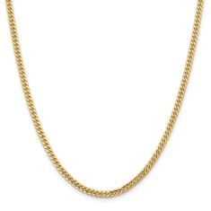 Miami Cuban 10k Yellow Gold Chain Necklace 3.5mm