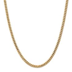 Miami Cuban 10k Yellow Gold Chain Necklace 4.3mm
