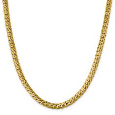Miami Cuban 10k Yellow Gold Chain Necklace 6.75mm